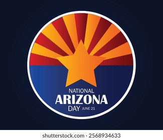 National Arizona Day. June 21. Holiday concept. Template for background, banner, card, poster with text inscription.