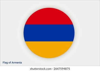National Armenia flag. High detailed flag of Armenia. Asia. 3D illustration.