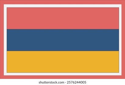 National Armenia flag, official colors and proportion correctly. National Armenia flag. Vector illustration. Armenia flag vector icon, simple, flat design for web or mobile app.