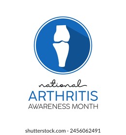 National Arthritis Awareness Month health awareness vector illustration. Disease prevention vector template for banner, card, background.