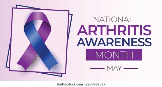 National Arthritis Awareness Month. Month-long annual celebration to bring awareness to arthritis disease. Vector banner.