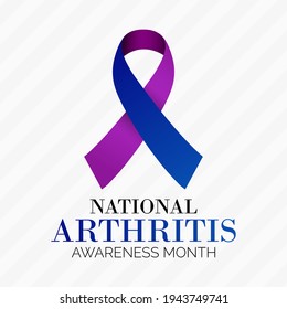 National Arthritis awareness month observed each year in May. it is a common condition that causes pain and inflammation in a joint. Arthritis affects people of all ages, including children. vector.