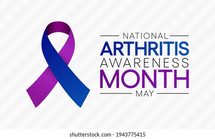 National Arthritis awareness month observed each year in May. it is a common condition that causes pain and inflammation in a joint. Arthritis affects people of all ages, including children. vector.