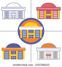 National Assembly in flat design style