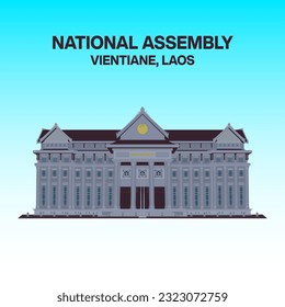 National Assembly of Lao PDR is the place or buiding for government and officials held the meeting