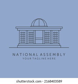 National Assembly Line Art Logo Vector Symbol Illustration Design