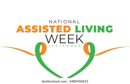 National Assisted living week. background, banner, card, poster, template. Vector illustration.