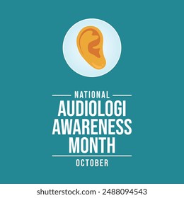 National Audiology Awareness Month vector design template good for celebration usage. Audiology Awareness design. Flat design. eps 10.