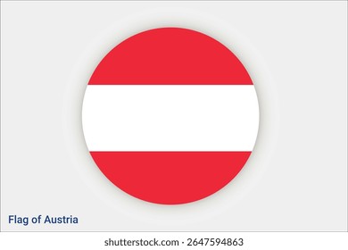 National Austria flag. High detailed flag of Austria. Europe. 3D illustration.