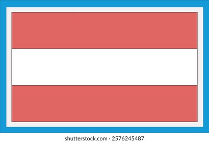 National Austria flag, official colors and proportion correctly. National Austria flag. Vector illustration. Austria flag vector icon, simple, flat design for web or mobile app.