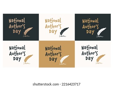 National Authors Day, November 1, vector Illustration