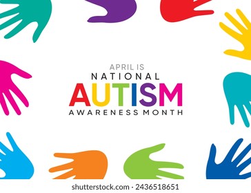 National autism awareness month celebrate in April month.