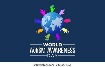 National Autism Awareness Month Observed every year of April, Vector banner, flyer, poster and social medial template design.