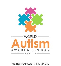 National Autism Awareness Month Observed every year of April, Vector banner, flyer, poster and social medial template design.