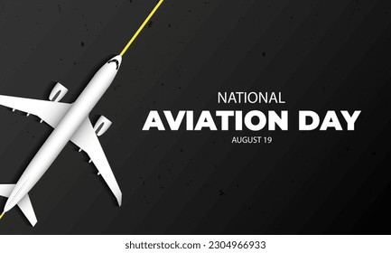 Ilustración de vectores de fondo del Día Nacional de la Aviación 19 de agosto