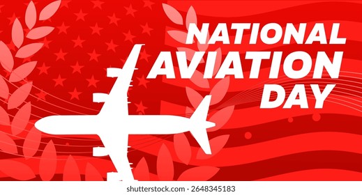 National Aviation Day – August 19 banner, poster, template – vector illustration