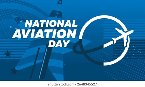 National Aviation Day – August 19 banner, poster, template – vector illustration