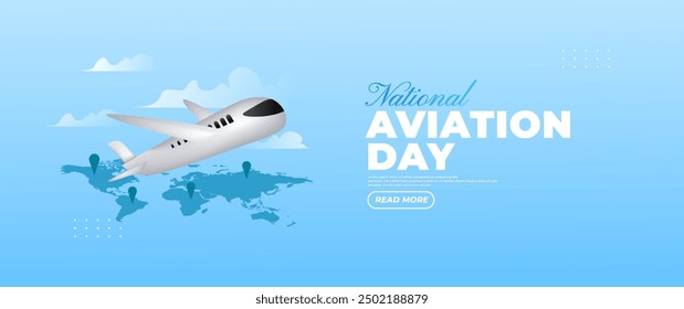 National aviation day banner design