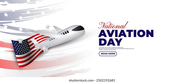 National aviation day banner design