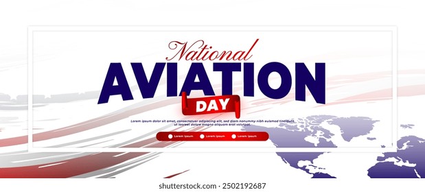National aviation day banner design