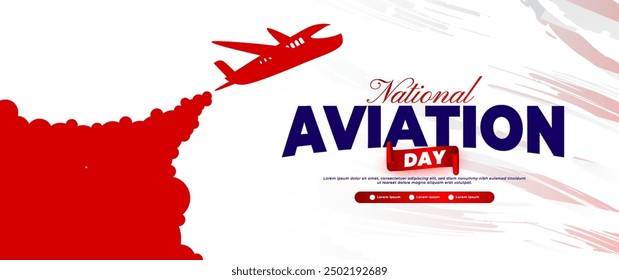 National aviation day banner design