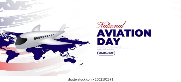 National aviation day banner design