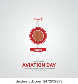 National Aviation Day Creative Ads Design. Aviation Day airplane icon isolated on Template for background. Aviation Day Poster, vector, illustration, August 19. Important day ads
