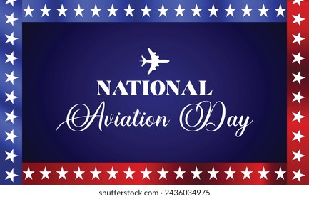 National Aviation Day stylish text illustration Design