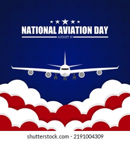 National Aviation Day vector illustration. Suitable for Poster, Banners, background and greeting card.