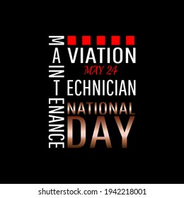 National Aviation Maintenance Technician Day. Geometric Design Suitable For Greeting Card Poster And Banner