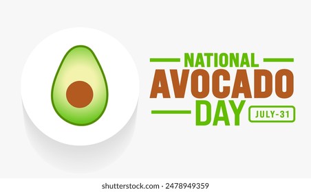 National Avocado Day background template. Holiday concept. Use to background, banner, placard, card, and poster design template.