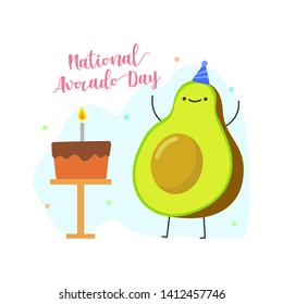 National Avocado Day  cute character design