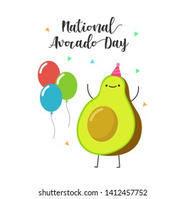 National Avocado Day  cute character design