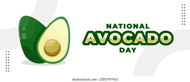 National Avocado Day on 31 July Banner Background. Horizontal Banner Template Design. Vector Illustration