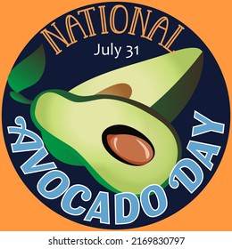 National Avocado Day Sign and Vector Badge