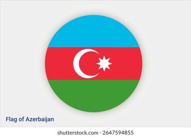 National Azerbaijan flag. High detailed flag of Azerbaijan. Eastern Europe and Western Asia. 3D illustration.