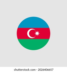 National Azerbaijan flag, official colors and proportion correctly. Vector illustration. EPS10.