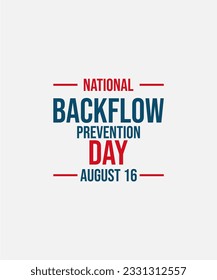 national backflow prevention day, background template Holiday concept