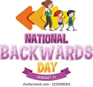 National backward day banner design illustration