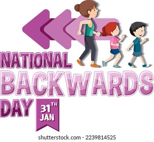 National backward day banner design illustration