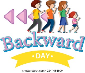 National backward day banner design illustration
