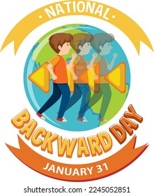 National backward day banner design illustration