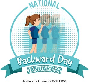 National backward day banner design illustration