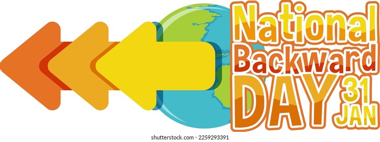 National backward day banner design illustration