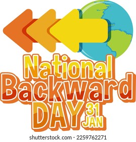 National backward day banner design illustration
