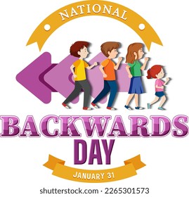 National backward day banner design illustration