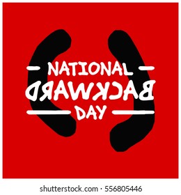 National Backward Day (Brush Lettering Vector Illustration Design)