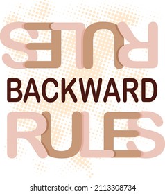 National Backward Day - Holiday concept. Template for background, banner, card, poster with text Backward rules
