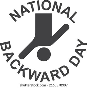 National backward day, backward day symbol vector