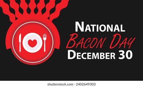 Nationales Bacon Day Vektorbanner-Design. Happy National Bacon Day moderne minimale grafische Poster-Illustration.